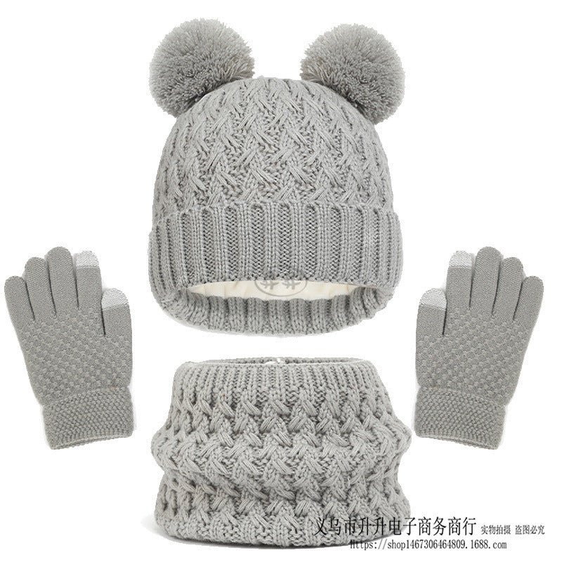 Kids' hat scarf gloves set, view 14 - MRSLM
