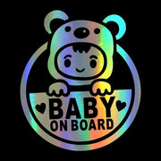 reflective baby on board car decal, view 6 - MRSLM