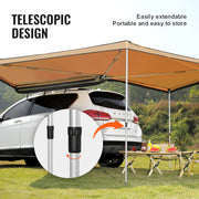 retractable 270° car side awning, view 3 - MRSLM