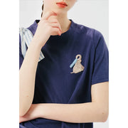 cartoon elephant embroidered tee, view 6 - MRSLM