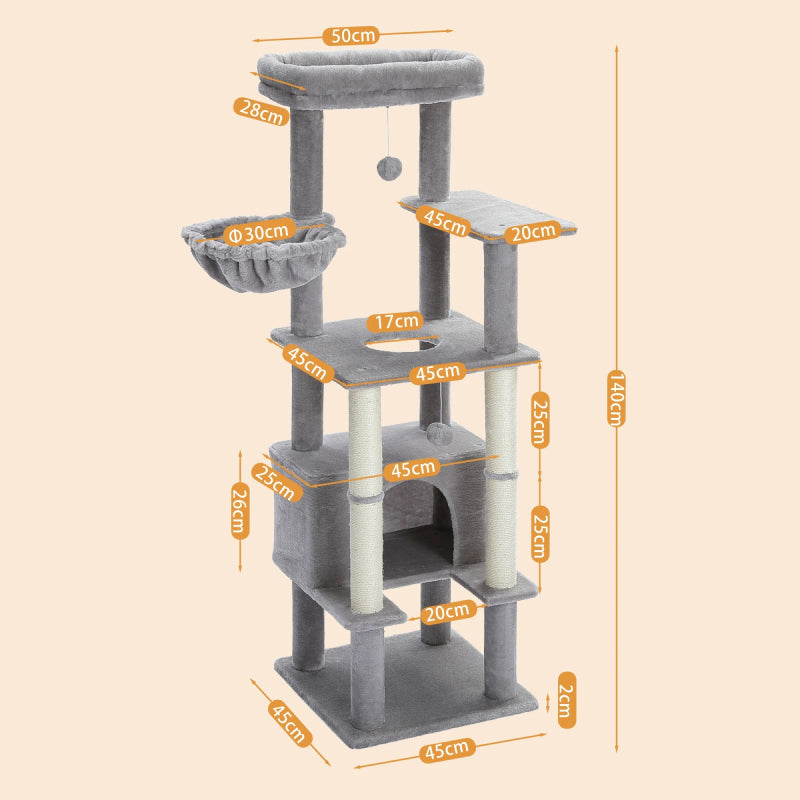 multi-level cat tree with condo, view 3 - MRSLM