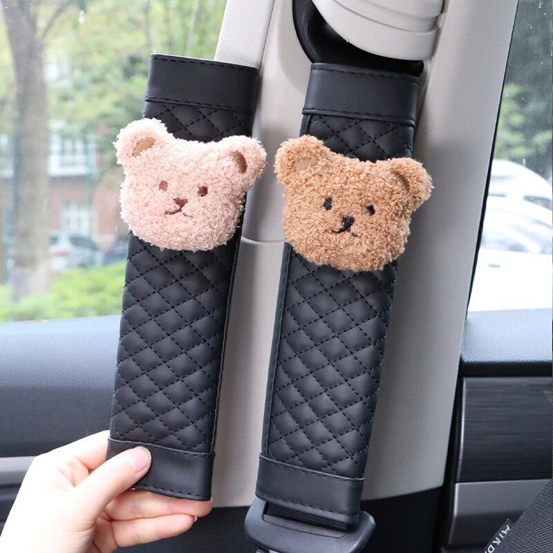 cute bear car seat belt cushion, view 10 - MRSLM