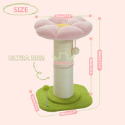 flower cat scratching post, view 4 - MRSLM