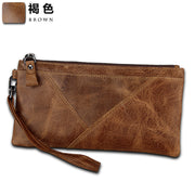 crazy horse leather clutch wallet, view 4 - MRSLM