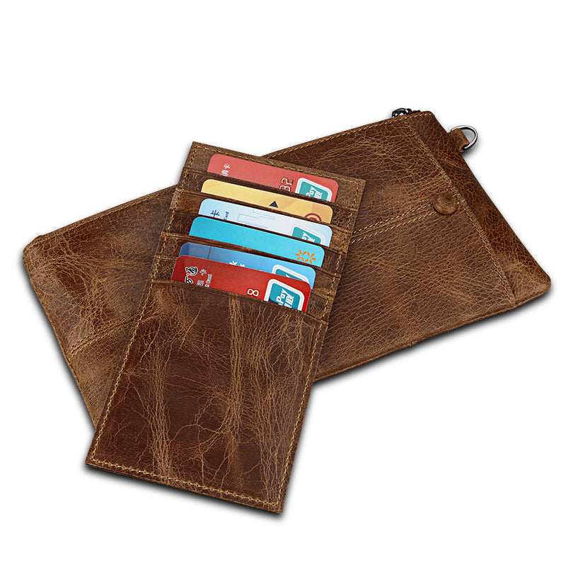 crazy horse leather clutch wallet - MRSLM