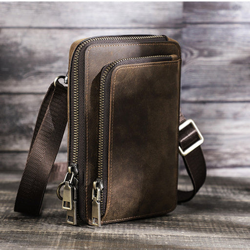 retro cowhide phone bag - MRSLM