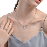 moon and stars pendant necklace - MRSLM