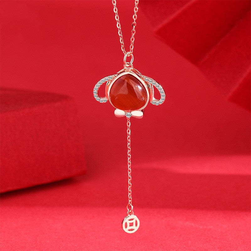 moving rabbit ear necklace - MRSLM