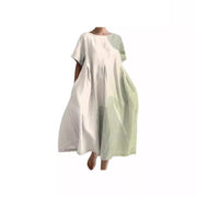 women's loose round neck printed dress, view 6 - MRSLM