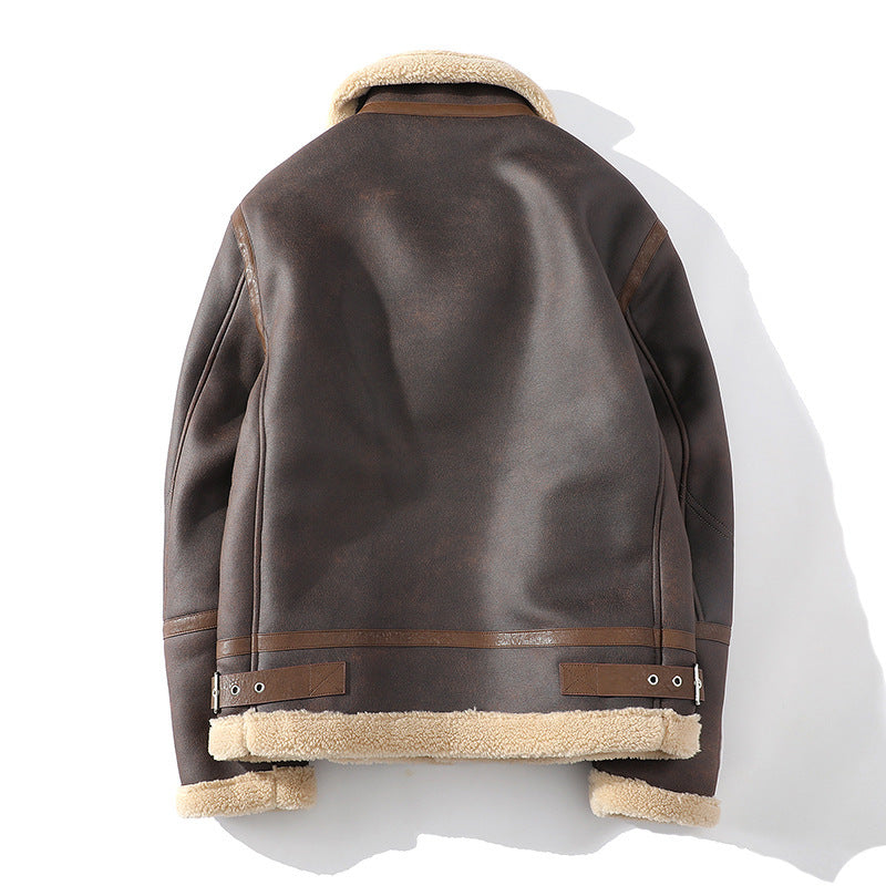 polo collar fleece jacket, view 8 - MRSLM