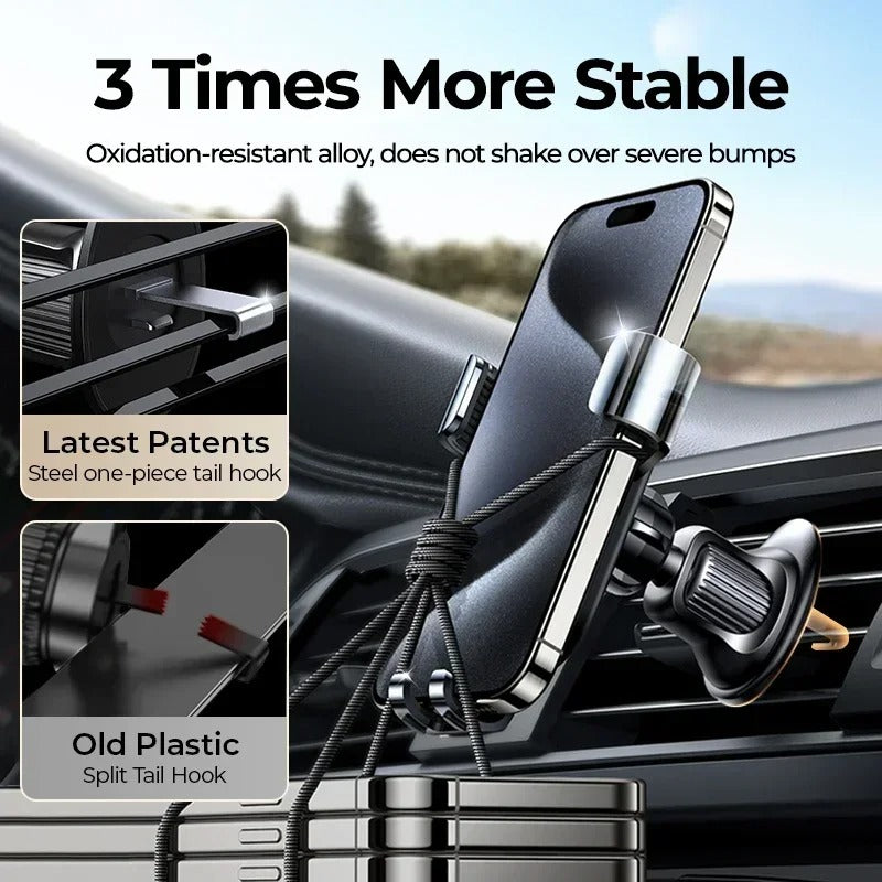 universal car phone holder with vent clip, view 5 - MRSLM