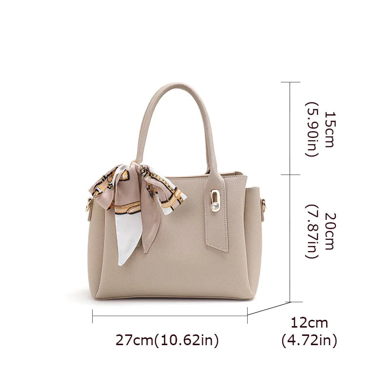 genuine leather top handle handbag, view 7 - MRSLM