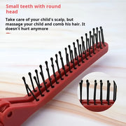 mini red folding pocket comb, view 4 - MRSLM