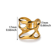 minimalist twisted stainless steel ring, view 9 - MRSLM