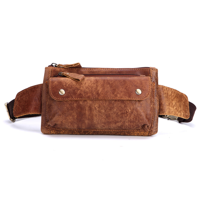 men's real leather chest bag, view 6 - MRSLM
