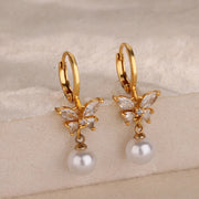Gold dangle earrings for women - MRSLM