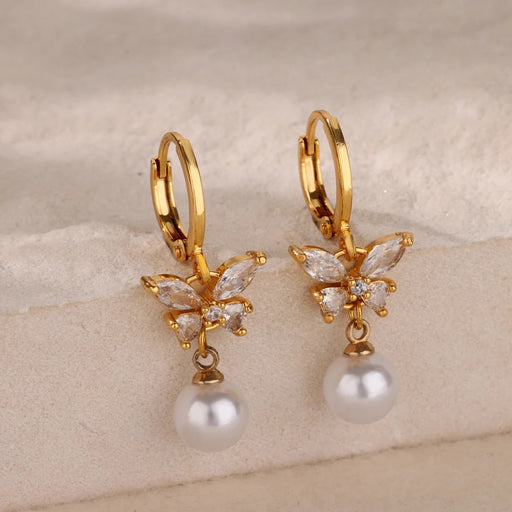 Gold dangle earrings for women - MRSLM