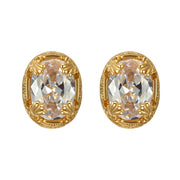 retro gem earrings, view 2 - MRSLM
