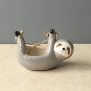 sloth hanging ceramic wall vase, view 5 - MRSLM
