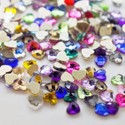 heart flat back nail rhinestones, view 4 - MRSLM
