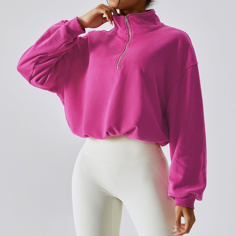 yoga fitness zip jacket, view 6 - MRSLM