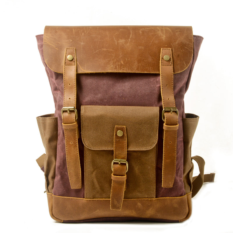 retro canvas backpack, view 6 - MRSLM