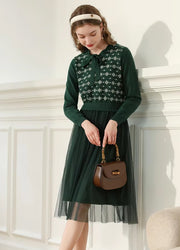 bow knitted winter dress, view 2 - MRSLM