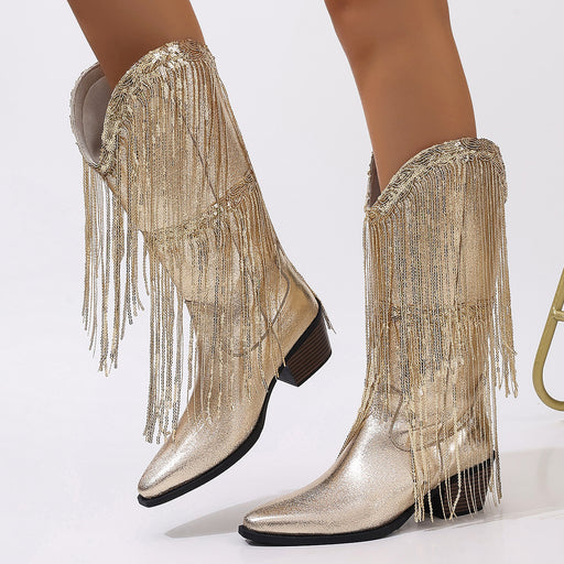 Retro pleated western boots - MRSLM