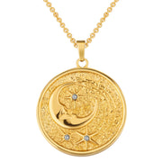women's retro coin pendant necklace, view 3 - MRSLM