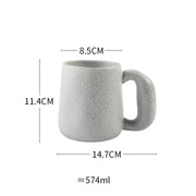handcrafted stoneware retro coffee mug, view 2 - MRSLM