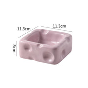 cheese-shaped ceramic pet bowl, view 3 - MRSLM