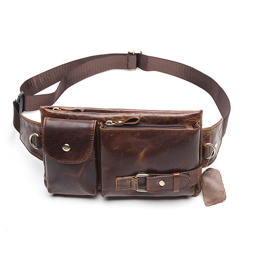 men's retro leather crossbody bag - MRSLM