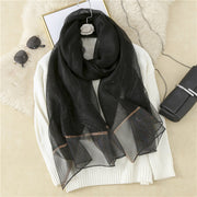 Wool silk scarf for women, view 5 - MRSLM