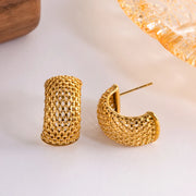 C-shaped mesh earrings, view 7 - MRSLM