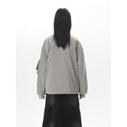 women's pleated zipper cotton jacket, view 4 - MRSLM
