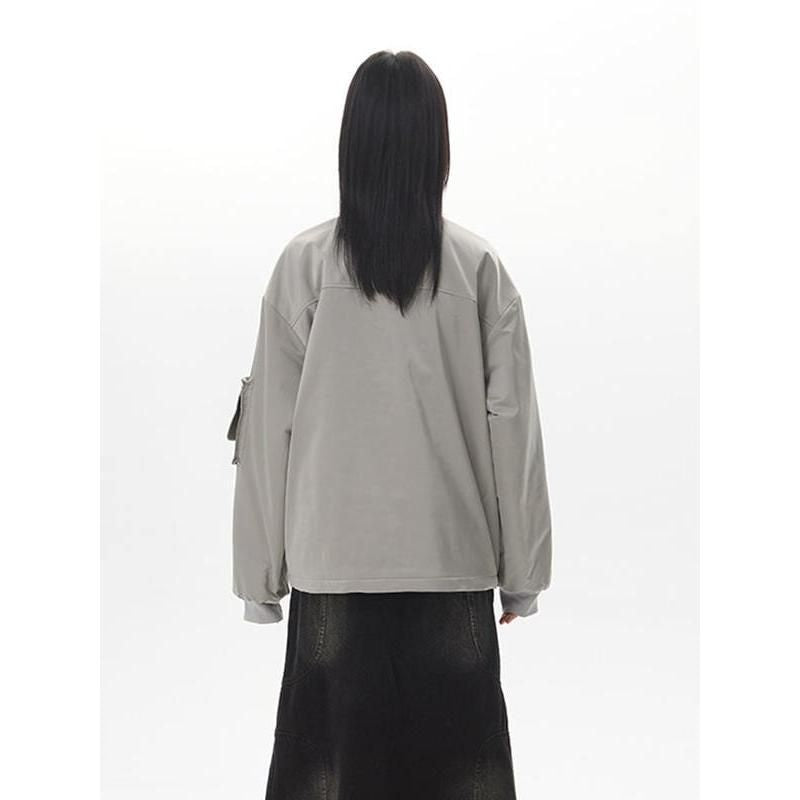 women's pleated zipper cotton jacket, view 4 - MRSLM