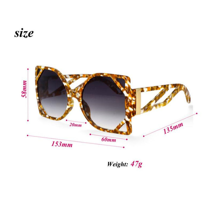 Oversized Square Luxury Sunglasses - Women&