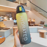 large capacity gradient frosted water bottle, view 2 - MRSLM