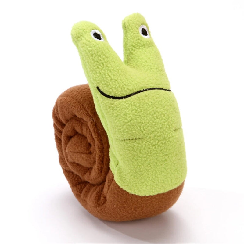 plush snail snuffle toy for dogs, view 3 - MRSLM