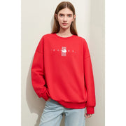 minimalist embroidered pullover for women, view 3 - MRSLM