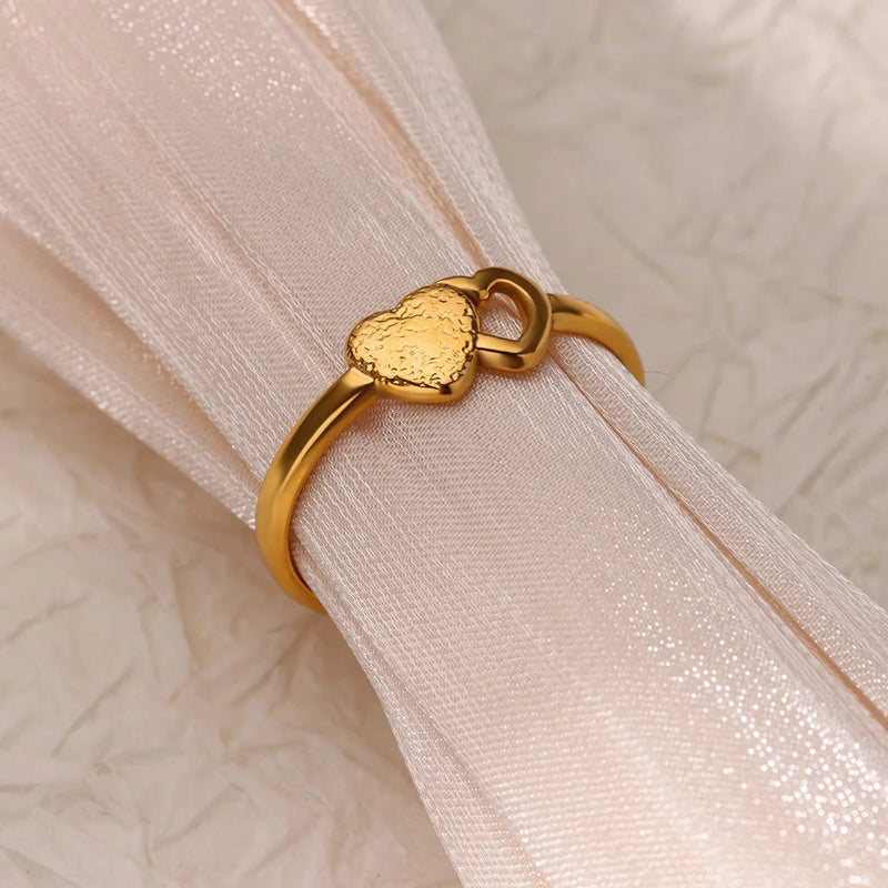 minimalist adjustable heart ring, view 7 - MRSLM