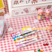 transparent kawaii stationery storage box, view 7 - MRSLM