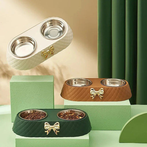 Bow-tie double pet bowl - MRSLM