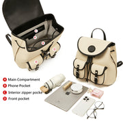 women's soft pu leather backpack, view 5 - MRSLM