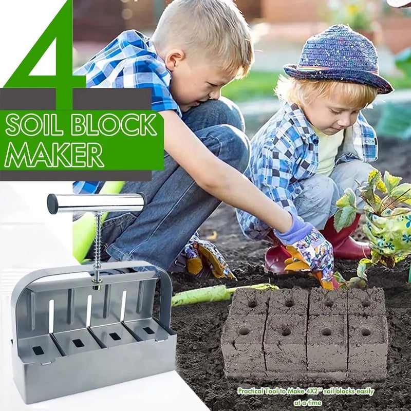 handheld seedling soil block maker, view 3 - MRSLM