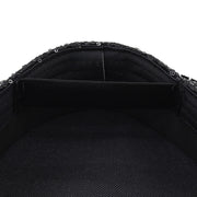 black paillette flat top party hat, view 10 - MRSLM