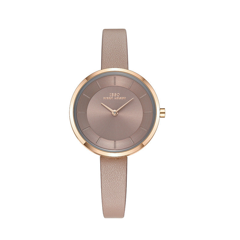 women's leather strap watch, view 5 - MRSLM