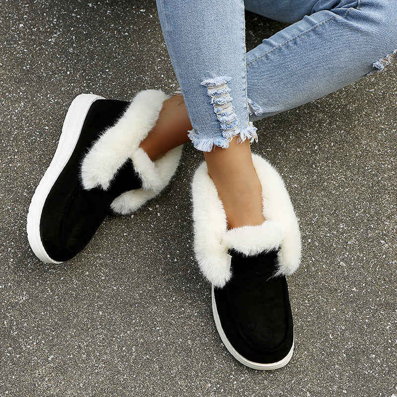 Women's plush winter snow boots, view 9 - MRSLM