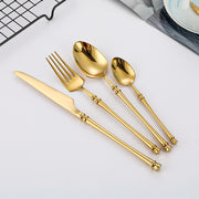 stainless steel western steak knife fork spoon set, view 5 - MRSLM