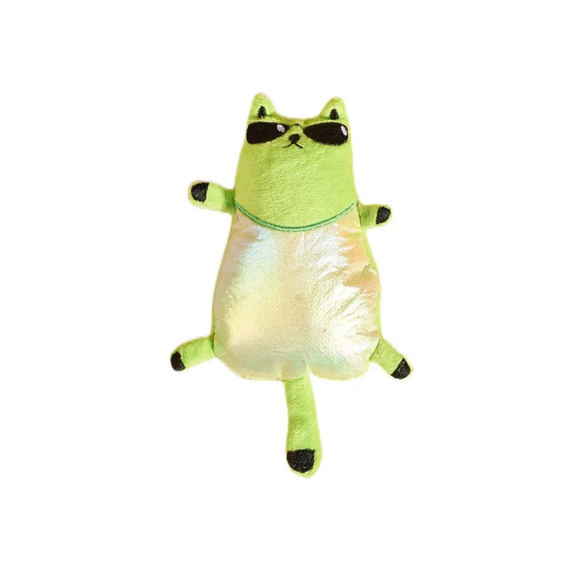 plush sunglasses cat toy, view 3 - MRSLM